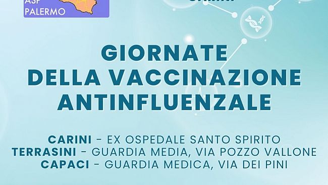 Vaccino anti-influenzale: due giornate ad hoc a Capaci, Terrasini e Carini