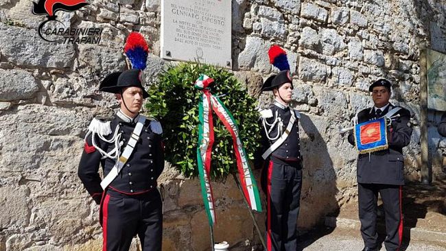Erice: celebrato il 28esimo anniversario della morte del carabiniere Gennaro Esposito