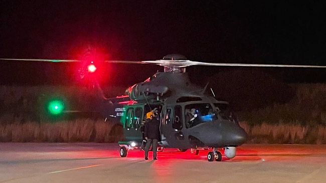 Elicottero dell’Aeronautica Militare soccorre un uomo colpito da un malore