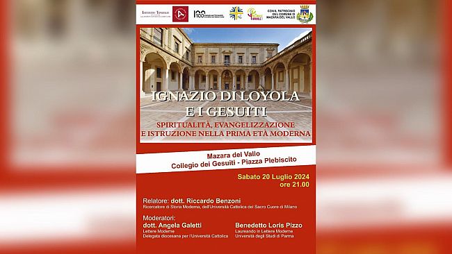 ​Mazara, sabato 20 luglio l’evento “Ignazio di Loyola e i Gesuiti”