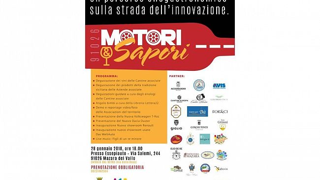 Motori e Sapori, percorso enogastronomico originale, ricco e variegato