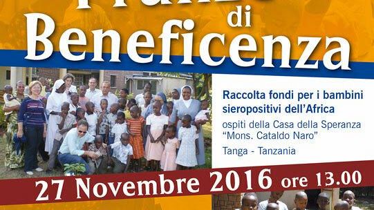 Marsala, Un pranzo di beneficenza per poter offrire speranza a bambini orfani ed ammalati di aids in Tanzania