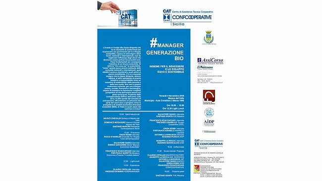 MANAGER Generazione BIO Insieme per benessere e sviluppo equo e sostenibile