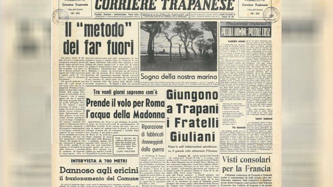 “Giungono a Trapani i Fratelli Giuliani”, accadeva a Trapani 72 anni fa