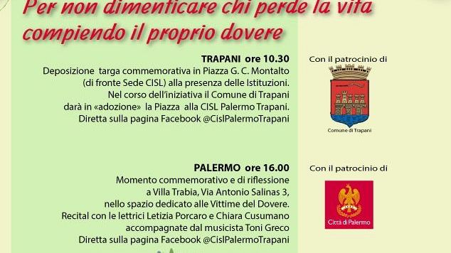 Sicurezza sul lavoro, giornata in memoria delle vittime del dovere