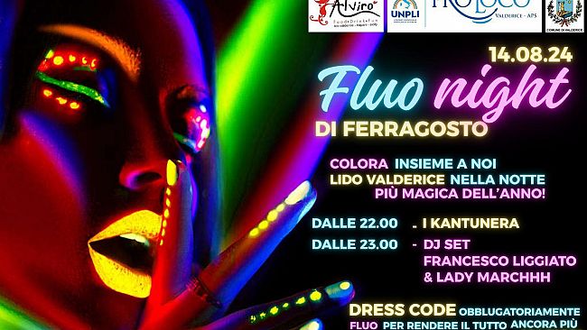 ​Valderice, la Pro Loco invita al “Fluo night di Ferragosto”