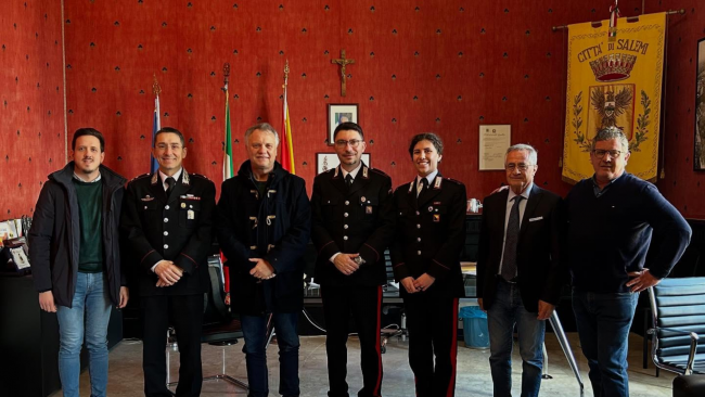 Salemi, il sindaco Scalisi incontra il nuovo comandante dei Carabinieri Francesco Leggio