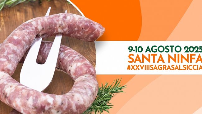 Santa Ninfa, il 9 e 10 agosto la  XXVIII edizione della sagra della salsiccia 