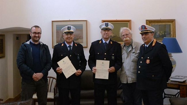 Encomio per Fiorentino e Argirò del Corpo di Polizia Municipale di Mazara