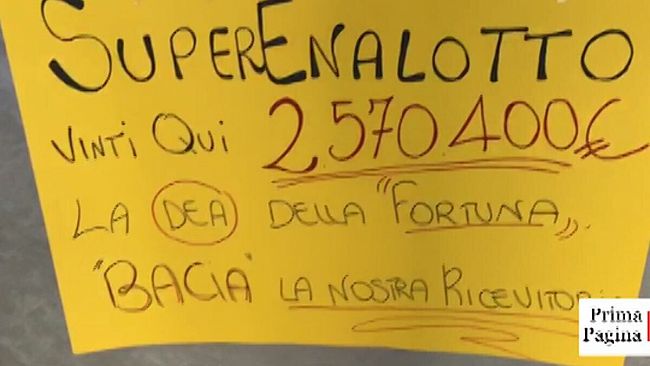 VIDEO – La fortuna bacia un castelvetranese. Vinti 2,5 milioni al superenalotto