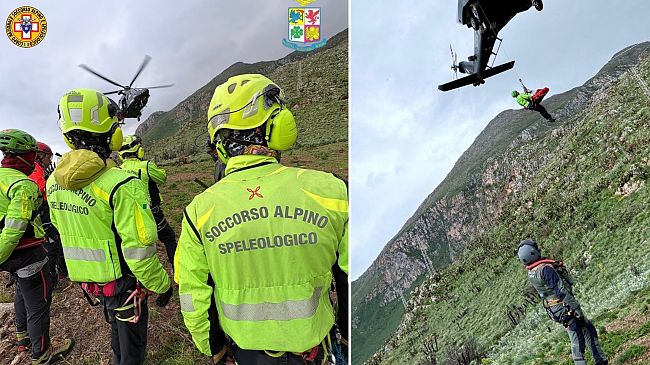 ​San Vito Lo Capo, esercitazione congiunta per il Soccorso Alpino e l’Aeronautica militare