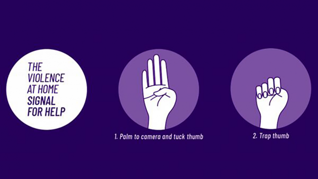 Signal For Help (segnale di aiuto). Il gesto per riconoscere la violenza domestica