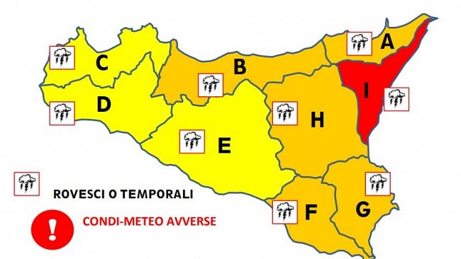 ​Domani ancora allerta meteo con “venti di burrasca e rovesci di forte intensità”