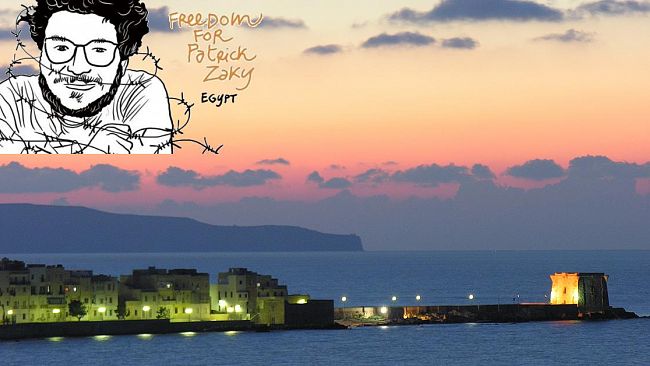 Un anno senza Patrick Zaki, Torre di Ligny si illumina di giallo