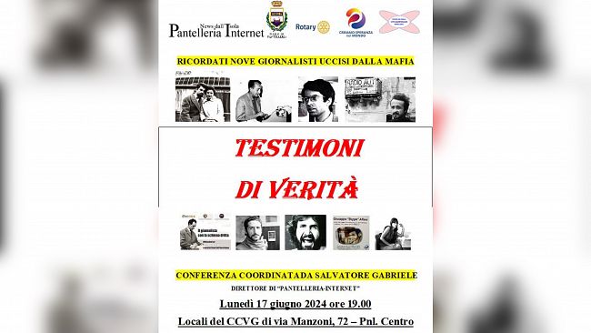 Oggi a Pantelleria una conferenza sui “Testimoni di verità”