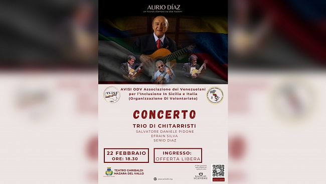 Mazara, al Teatro Garibaldi il concerto “Alirio Díaz, un ricordo d’amore tra due nazioni”