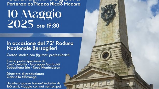 ​Calatafimi Segesta, si rievoca l’arrivo dei garibaldini vittoriosi