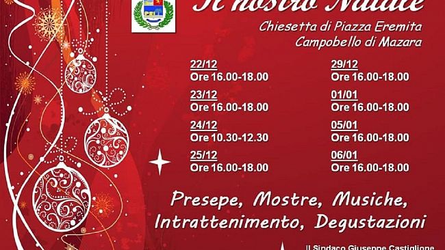 Manifestazioni natalizie: a partire dal 22 dicembre il presepe nella chiesetta di piazza eremita