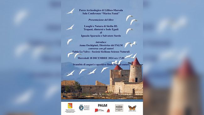 A Marsala la presentazione del libro “Luoghi e Natura di Sicilia III. Trapani, dintorni e Isole Egadi”