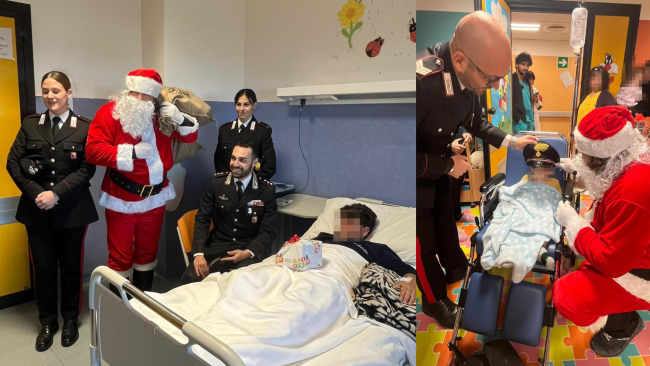 Marsala, i Carabinieri portano dei doni ai piccoli ricoverati nel reparto di pediatria dell’ospedale P. Borsellino