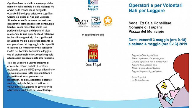 Corso di formazione per operatori e per volontari nati per Leggere