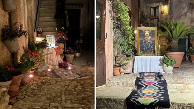 ​Erice, decine di altari votivi in onore della Madonna di Custonaci