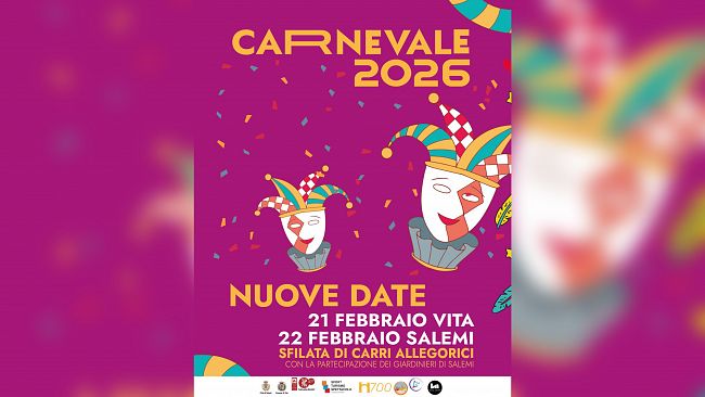 Carnevale Vita-Salemi 2026: ufficializzate le nuove date della sfilata dei carri