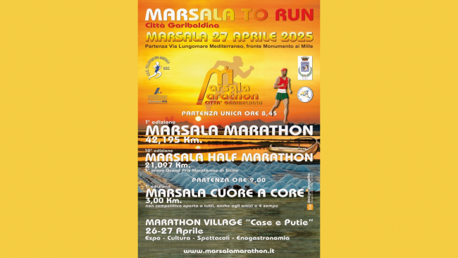 Marsala, il 24 aprile la conferenza stampa di presentazione della  Marathon Marsala 2025