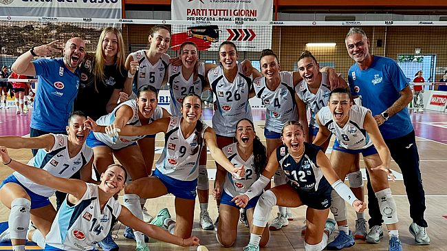 ​La Sigel Seap Marsala Volley passa ancora al tie-break a Vasto contro l’Altino Volley