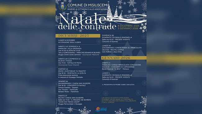 ​Misiliscemi celebra il “Natale delle Contrade” 2025 