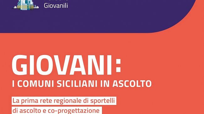 Sportelli di ascolto per i giovani nei Comuni siciliani. Al via la prima rete regionale