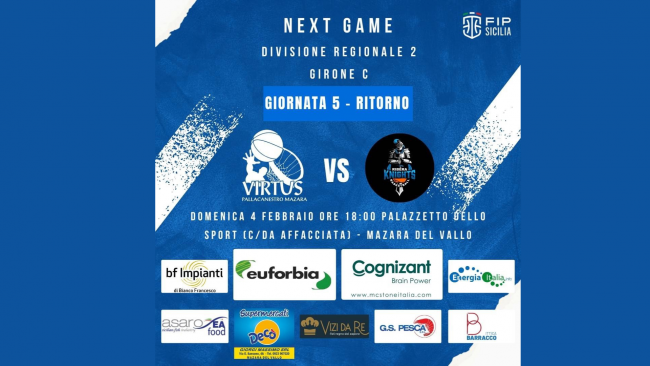 Pallacanestro, domenica Cognizant Euforbia Mazara vs Ribera Knights 