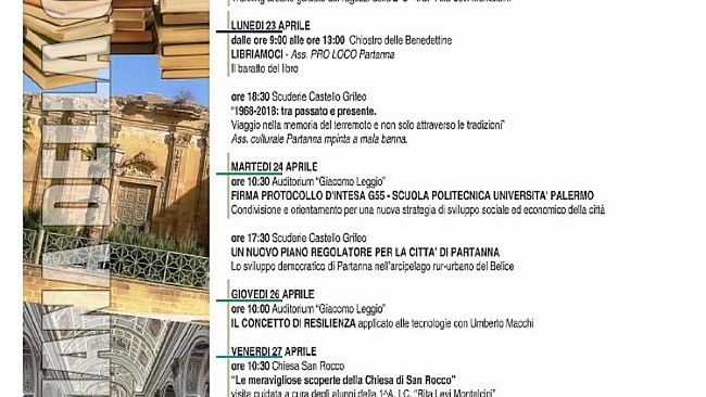 Partanna, torna per la quinta edizione la “Settimana della cultura”