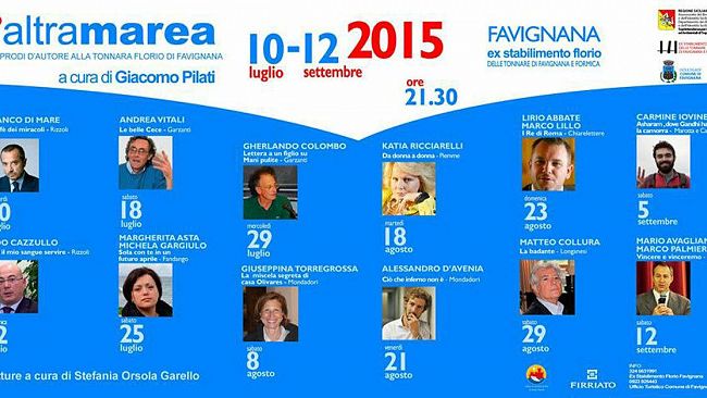 Al via alle Egadi la 2° edizione della rassegna letteraria “L’altra marea – Approdi d’autore alla Tonnara Florio di Favignana