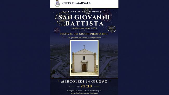 Modifiche alla viabilità in occasione della ricorrenza di domani, San Giovanni Battista, compatrono di Marsala
