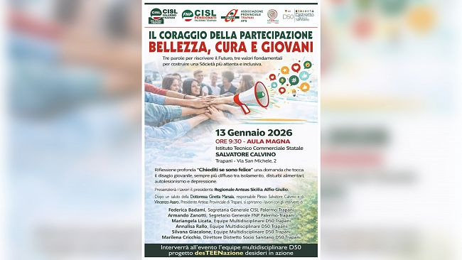 Disagio giovanile: domani incontro con gli studenti dell’Istituto 