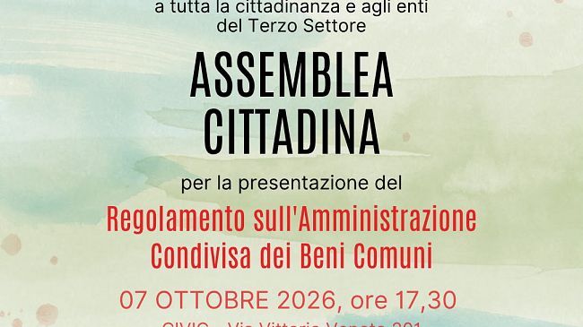 Mazara, al Civic la presentazione del nuovo regolamento sull'amministrazione condivisa dei beni comuni