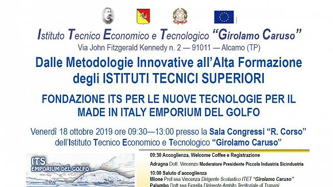 Domani, nell’ITET “Caruso” di Alcamo, si presentano 2 master per il settore agroalimentare