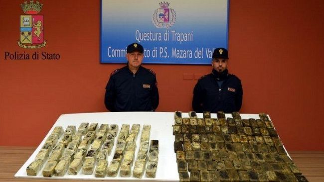Operazione antidroga con sequestro di cinquantotto chili di hashish a carico di due mazaresi