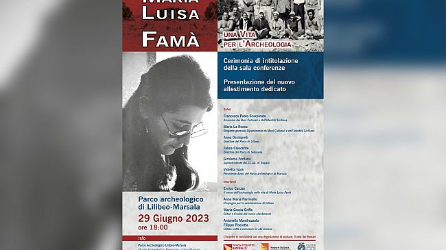 Marsala, intitolazione della sala conferenze del Museo Lilibeo a Maria Luisa Famà