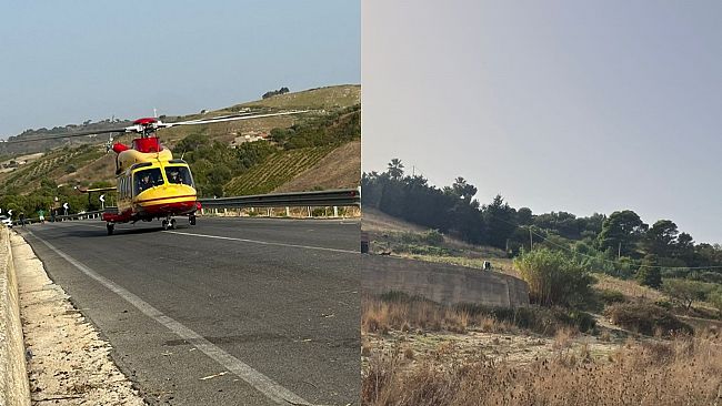 Calatafimi, si ribalta camion con trattore a bordo: 84enne trasportato in codice rosso Palermo