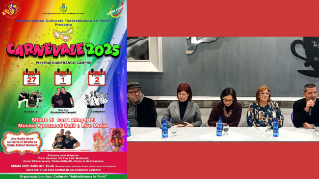 Mazara, presentato il programma del Carnevale 2025 organizzato dall'associazione culturale 