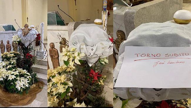 Trapani, rubato il Bambin Gesù della Parrocchia del Sacro Cuore di Gesù