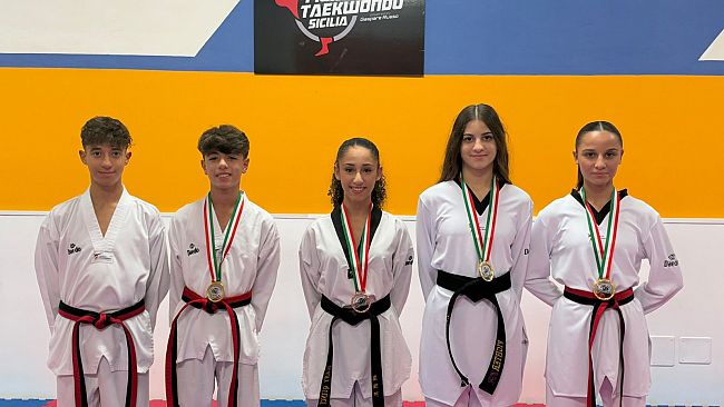 ​Fighter Taekwondo Mazara: conquistati tre ori e un bronzo al Tuscany open di combattimento