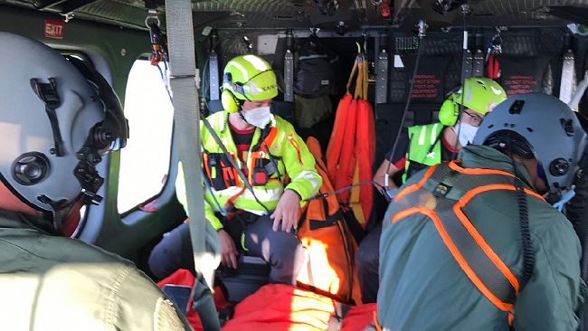 Turista traumatizzato soccorso dall’Aeronautica militare e dal soccorso alpino