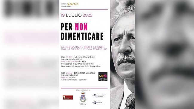 Marsala ricorda Paolo Borsellino con eventi commemorativi
