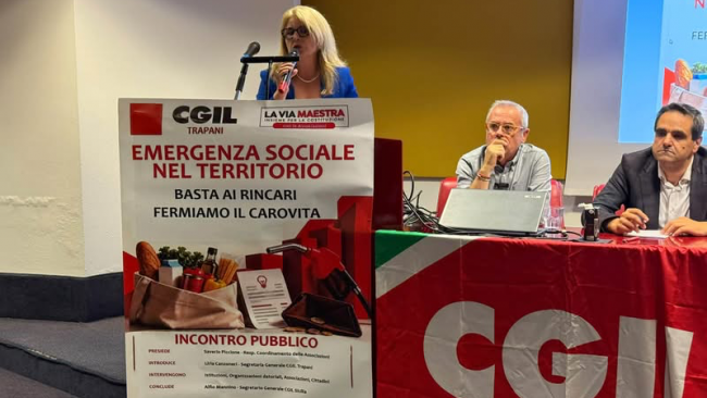 Carovita, la Cgil di Trapani lancia le proposte a Regione e Enti locali 