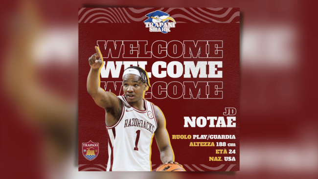 La Trapani Shark firma l’americano JD Notae