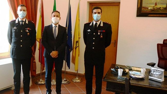 Il Sindaco incontra i nuovi comandanti della Compagnia e del Nucleo Operativo e Radiomobile Carabinieri Mazara