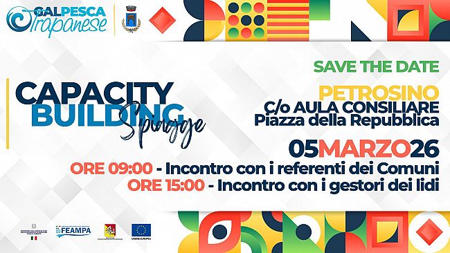 Petrosino, il 5 marzo l'ultimo incontro del percorso Capacity Building del GAL Pesca Trapanese